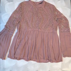 Mauve Bell bottom blouse